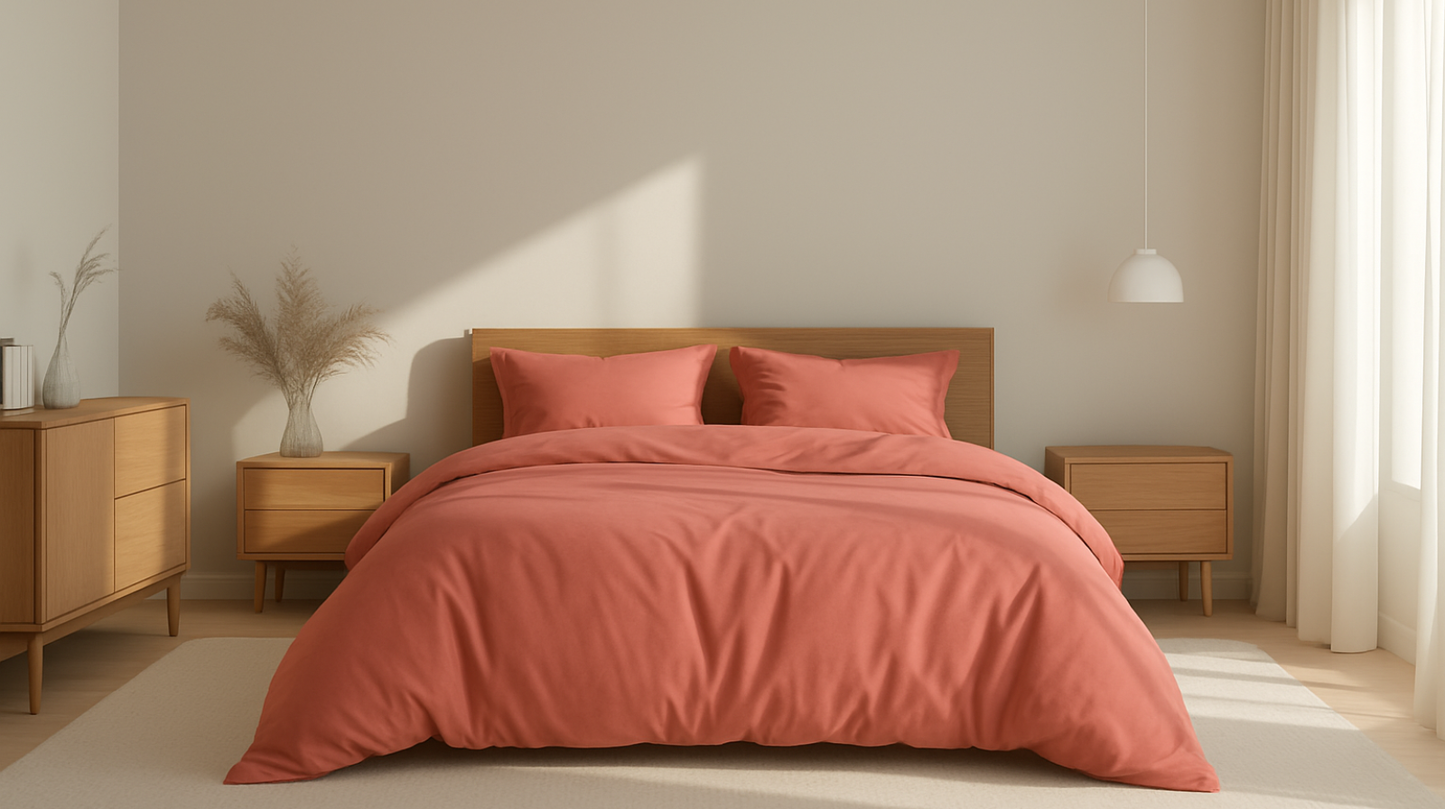 Quilt Cover - Clay Terracotta