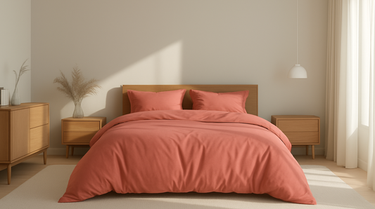 Quilt Cover - Clay Terracotta