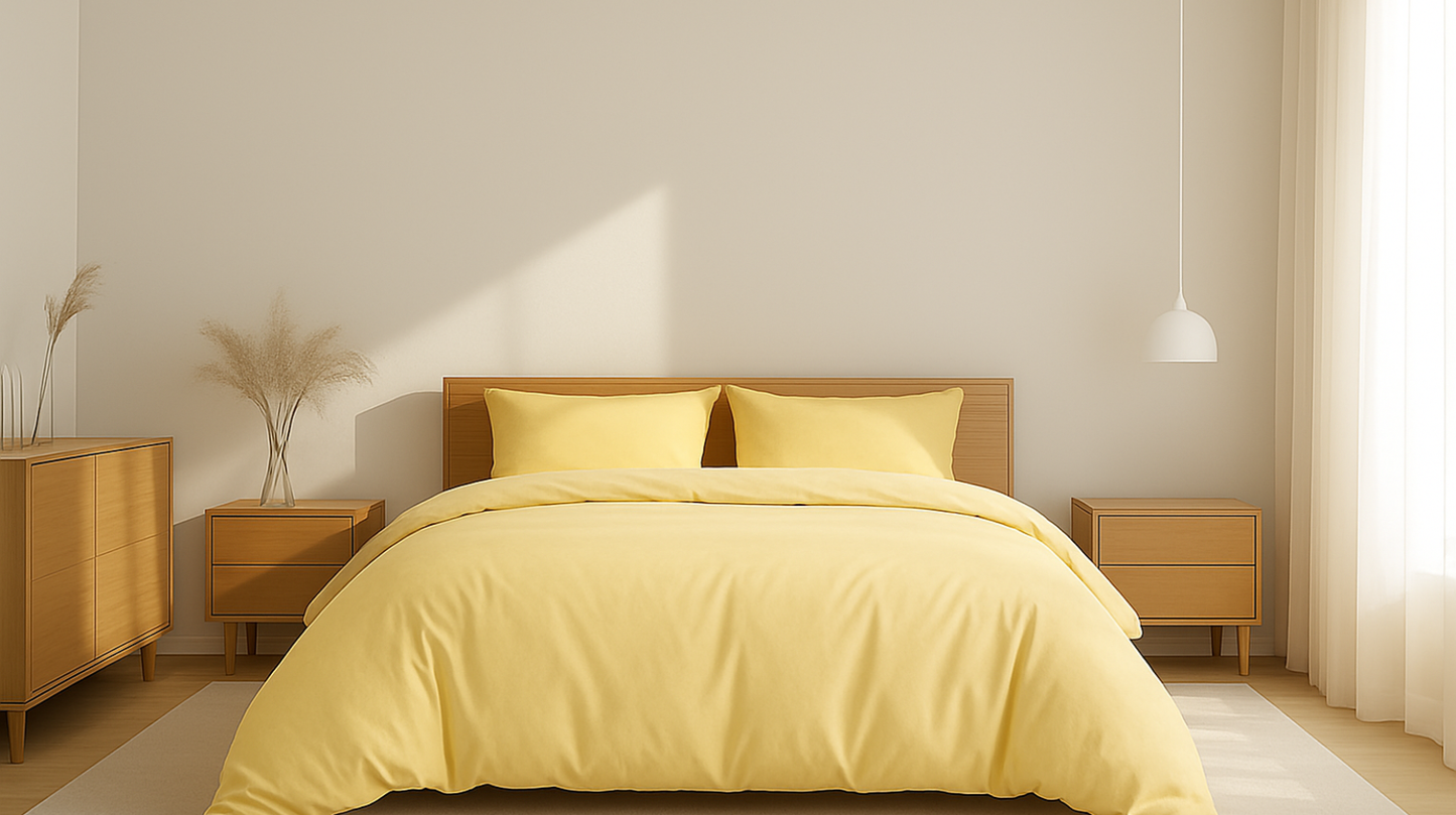 Quilt Cover - Butter Yellow