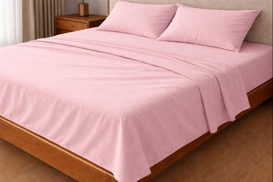 Flat Sheet - Coral Blush